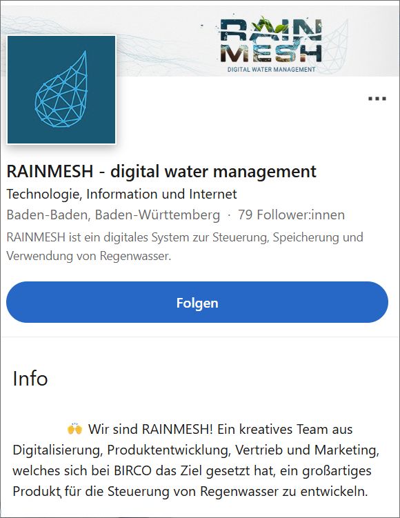 LinkedIn RAINMESH Screenshot